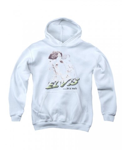 Elvis Presley Youth Hoodie | ELVIS IS A VERB Pull-Over Sweatshirt $10.73 Sweatshirts