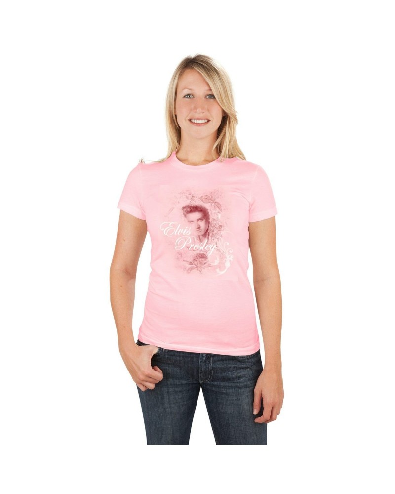 Elvis Presley Roses Women's T-Shirt $8.50 Shirts