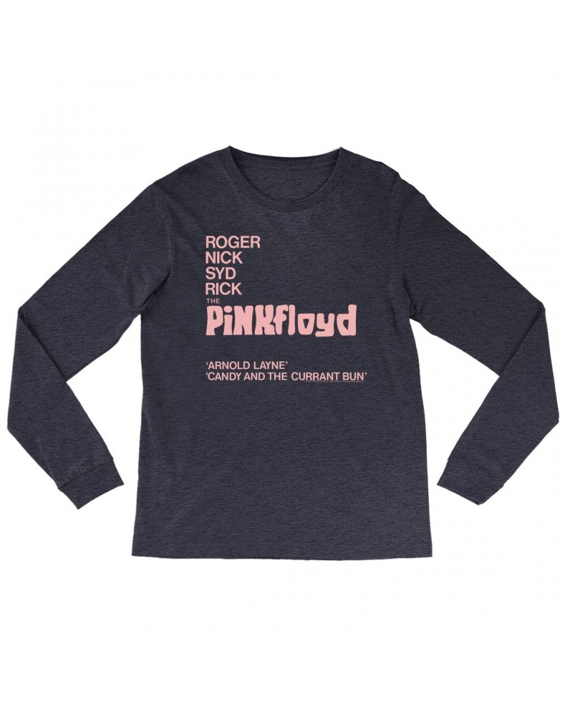 Pink Floyd Heather Long Sleeve Shirt | Album Cover Featuring Arnold Layne Shirt $11.68 Shirts