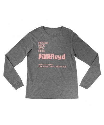 Pink Floyd Heather Long Sleeve Shirt | Album Cover Featuring Arnold Layne Shirt $11.68 Shirts