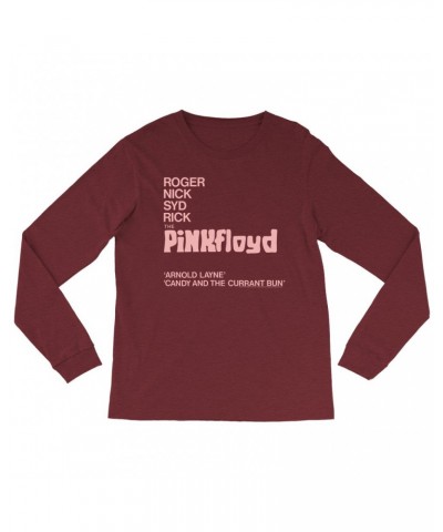 Pink Floyd Heather Long Sleeve Shirt | Album Cover Featuring Arnold Layne Shirt $11.68 Shirts