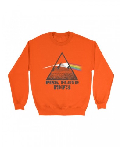 Pink Floyd Bright Colored Sweatshirt | 1973 Dark Side Pyramid Sweatshirt $11.18 Sweatshirts