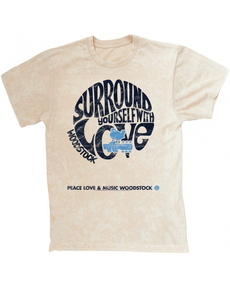 Woodstock T-shirt | Surround Yourself With Love Distressed Mineral Wash Shirt $14.68 Shirts