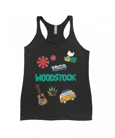 Woodstock Ladies' Tank Top | Patches Design Shirt $9.55 Shirts