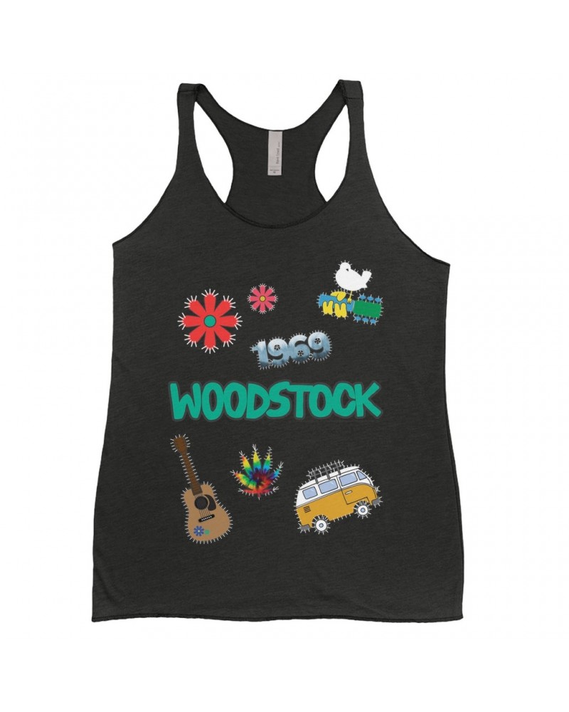 Woodstock Ladies' Tank Top | Patches Design Shirt $9.55 Shirts