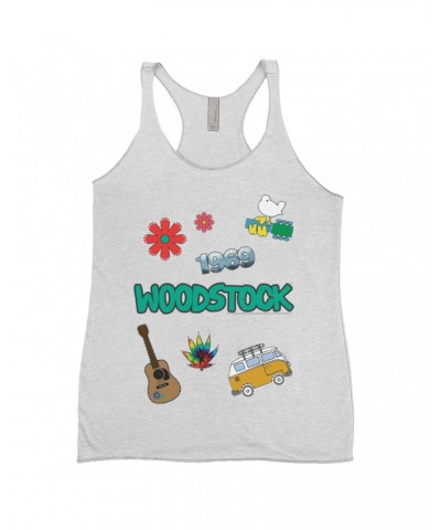 Woodstock Ladies' Tank Top | Patches Design Shirt $9.55 Shirts