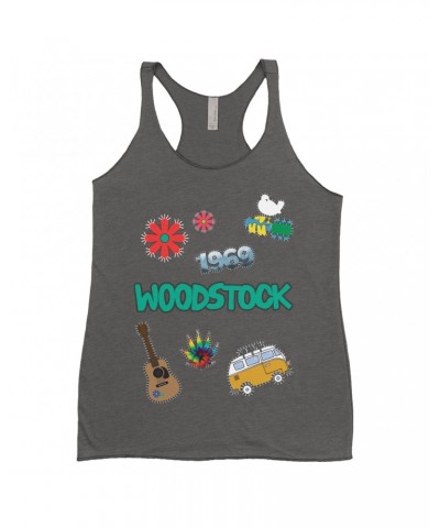 Woodstock Ladies' Tank Top | Patches Design Shirt $9.55 Shirts