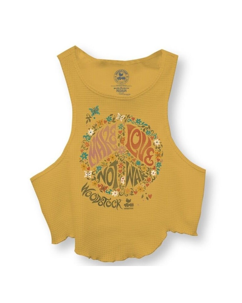 Woodstock Make Love Not War Junior's Crop Tank $5.00 Shirts