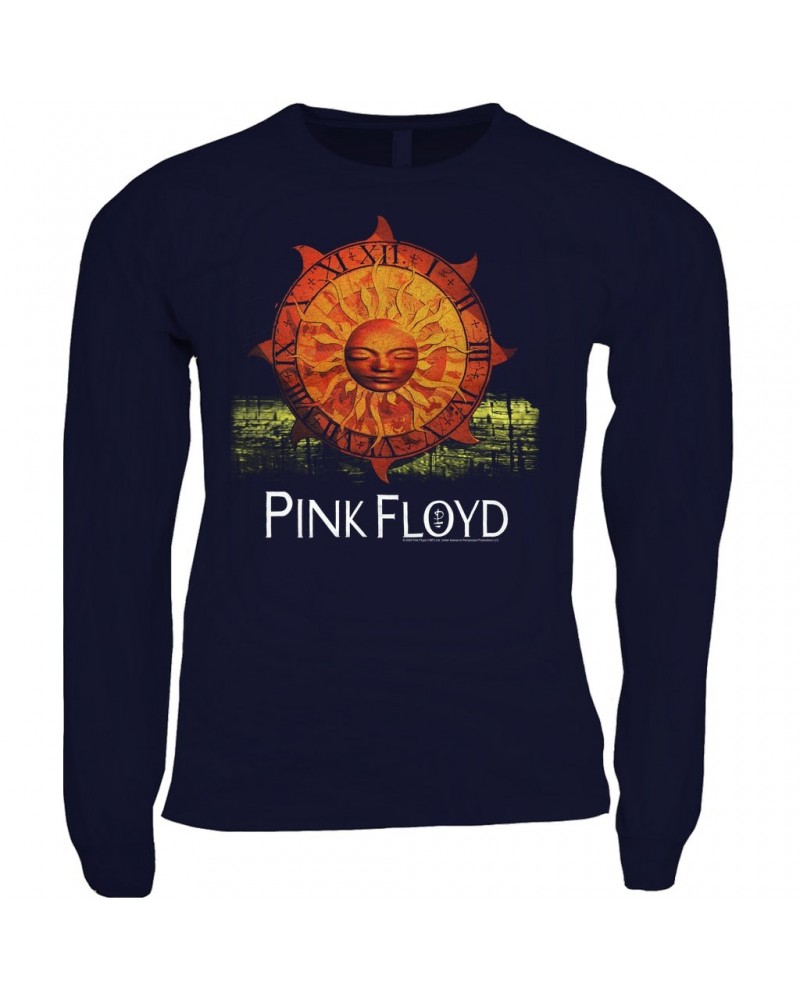 Pink Floyd Long Sleeve Shirt | Sundial Brockum Design Distressed Shirt $8.99 Shirts