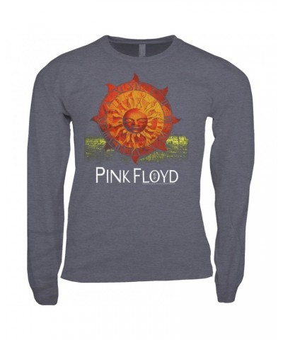 Pink Floyd Long Sleeve Shirt | Sundial Brockum Design Distressed Shirt $8.99 Shirts