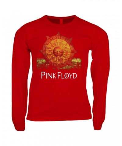 Pink Floyd Long Sleeve Shirt | Sundial Brockum Design Distressed Shirt $8.99 Shirts