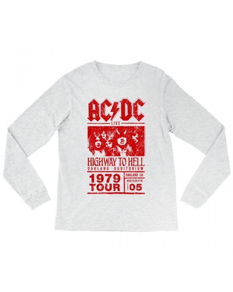 AC/DC Long Sleeve Shirt | Highway To Hell Oakland Concert Shirt $8.99 Shirts