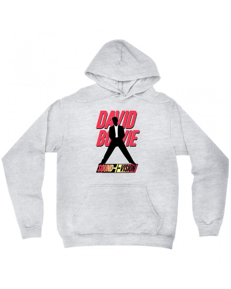 David Bowie Hoodie | Neon 1991 Euro Vision Design Hoodie $14.38 Sweatshirts