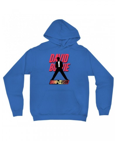 David Bowie Hoodie | Neon 1991 Euro Vision Design Hoodie $14.38 Sweatshirts