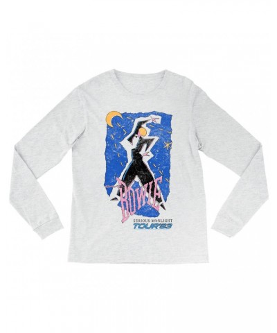 David Bowie Long Sleeve Shirt | Serious Moonlight Tour 1984 Sketched Shirt $12.88 Shirts