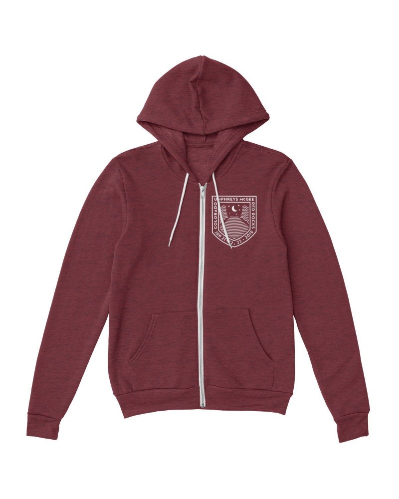 Umphrey's McGee Red Rocks Moon Crest Lightweight Hoodie $22.55 Sweatshirts