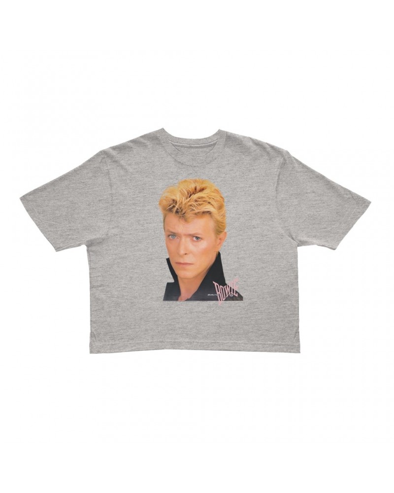 David Bowie Ladies' Crop Tee | Color Portrait And Logo Crop T-shirt $8.62 Shirts