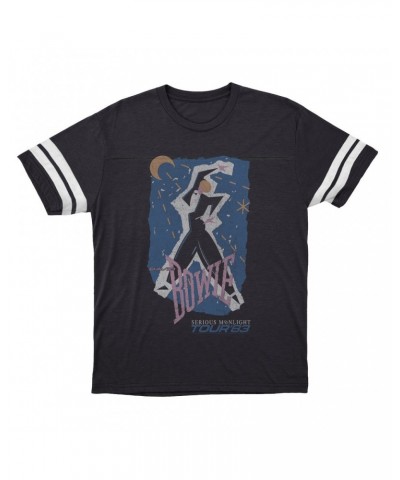 David Bowie T-Shirt | Serious Moonlight Tour 1983 Design Football Shirt $11.53 Shirts