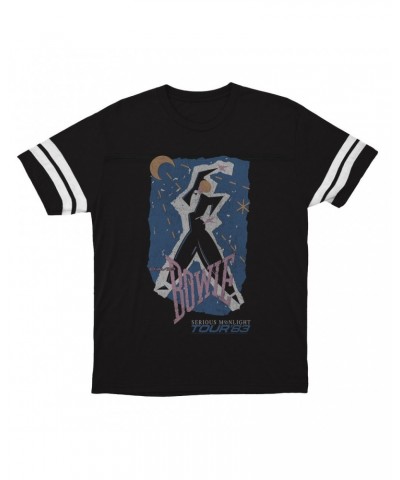 David Bowie T-Shirt | Serious Moonlight Tour 1983 Design Football Shirt $11.53 Shirts