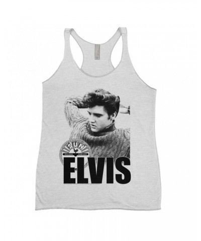 Elvis Presley Sun Records Ladies' Tank Top | Book Cover Photo With Record Label Sun Records Shirt $9.84 Shirts