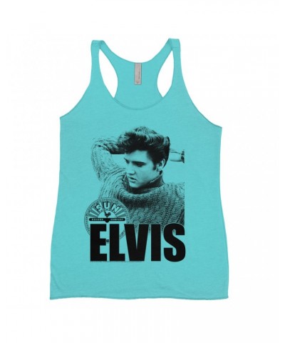 Elvis Presley Sun Records Ladies' Tank Top | Book Cover Photo With Record Label Sun Records Shirt $9.84 Shirts