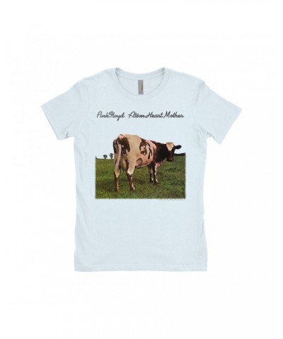 Pink Floyd Ladies' Boyfriend T-Shirt | Atom Heart Mother Classic Logo Shirt $7.73 Shirts