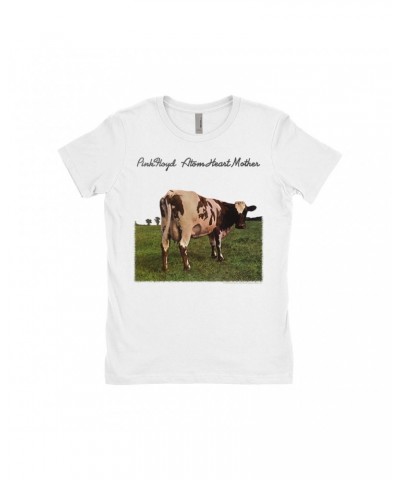 Pink Floyd Ladies' Boyfriend T-Shirt | Atom Heart Mother Classic Logo Shirt $7.73 Shirts