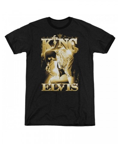 Elvis Presley Shirt | THE KING Premium Ringer Tee $10.56 Shirts