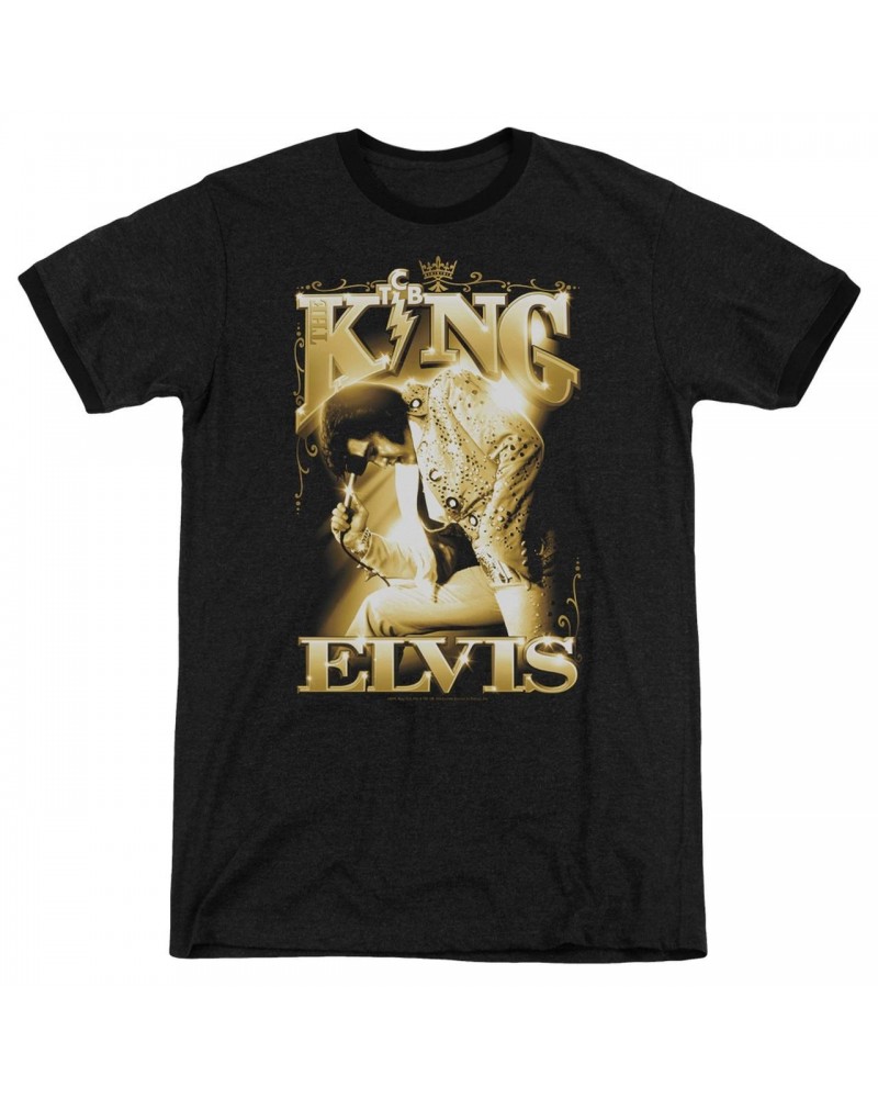 Elvis Presley Shirt | THE KING Premium Ringer Tee $10.56 Shirts