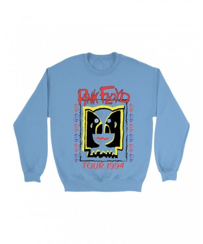 Pink Floyd Bright Colored Sweatshirt | 1994 Concert Tour Division Bell Image Sweatshirt $13.28 Sweatshirts