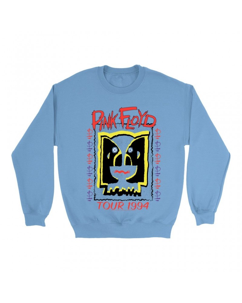 Pink Floyd Bright Colored Sweatshirt | 1994 Concert Tour Division Bell Image Sweatshirt $13.28 Sweatshirts