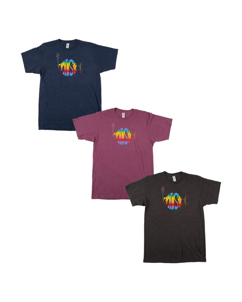 Phish Classic Rainbow Logo Cotton/Poly T-shirt $10.73 Shirts