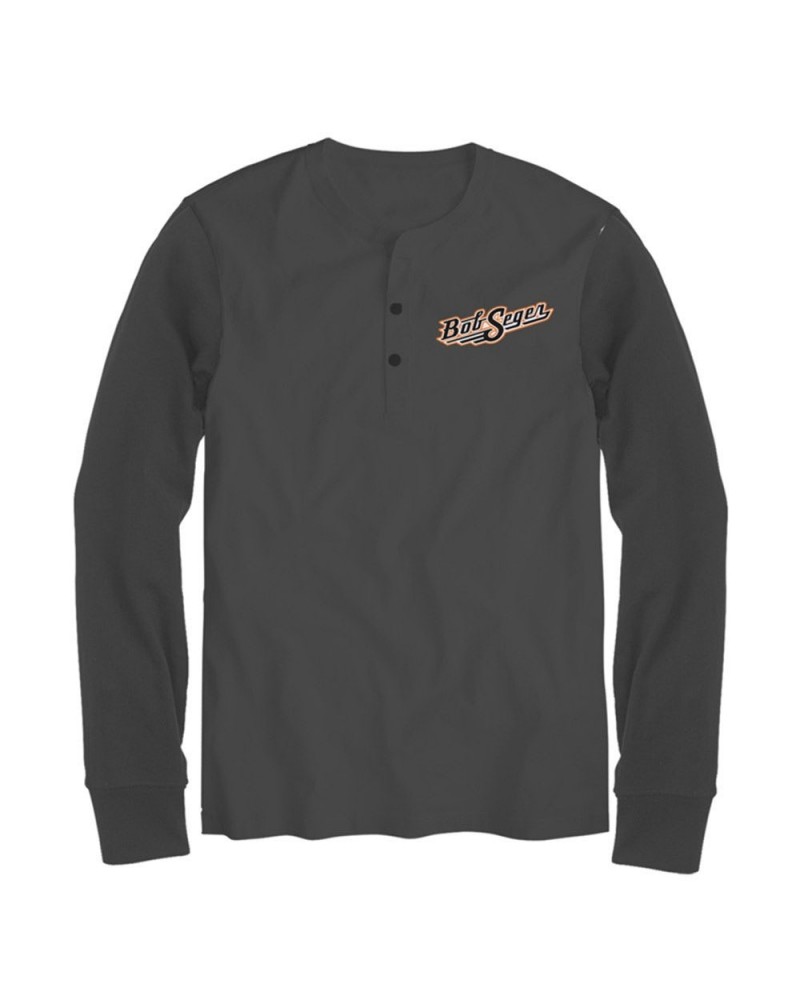 Bob Seger & The Silver Bullet Band Classic Logo Long Sleeve Henley $19.98 Shirts