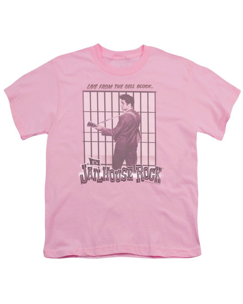 Elvis Presley Youth Tee | CELL BLOCK ROCK Youth T Shirt $5.85 Kids