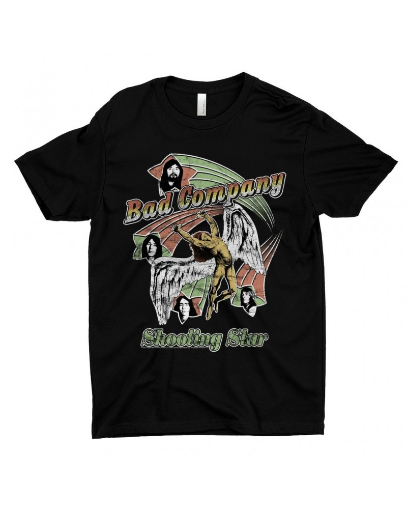 Bad Company T-Shirt | Retro Shooting Star '75 Distressed Shirt $9.73 Shirts