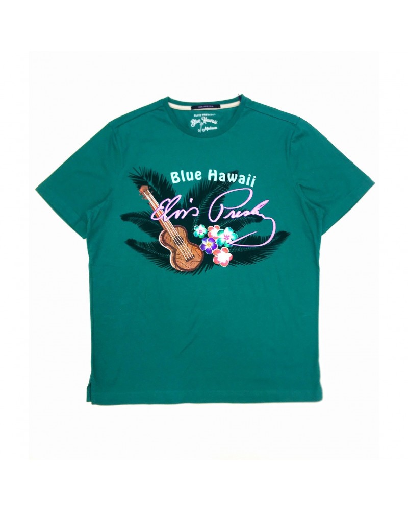 Elvis Presley Antique Green Elvis Presley Ukulele and Signature T-Shirt $2.78 Shirts