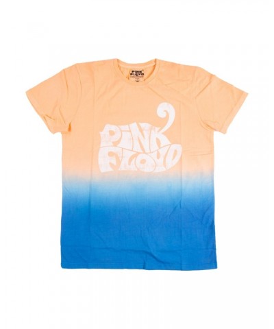 Pink Floyd Pink/Blue Tie Dye Retro Lettering White T-shirt $2.05 Shirts