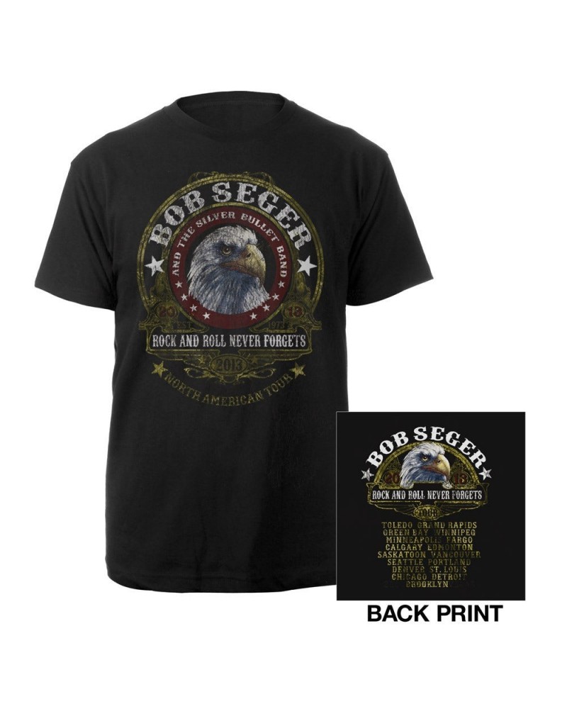 Bob Seger & The Silver Bullet Band Rock and Roll Never Forgets Eagle Tour Shirt $4.50 Shirts