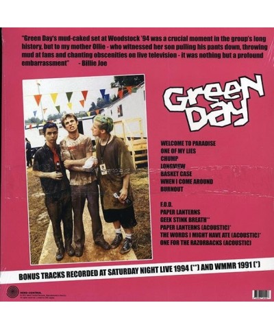 Green Day LP - Woodstock 1994 US Broadcast (ltd. 500 copies made) (Vinyl) $12.04 Vinyl