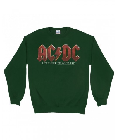 AC/DC Sweatshirt | Let There Be Rock 1977 Design Distressed Sweatshirt $12.93 Sweatshirts