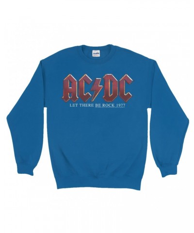 AC/DC Sweatshirt | Let There Be Rock 1977 Design Distressed Sweatshirt $12.93 Sweatshirts