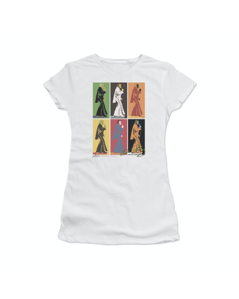 Elvis Presley Retro Boxes Women's Sheer T-Shirt $12.74 Shirts