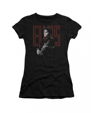 Elvis Presley Juniors Shirt | RED GUITARMAN Juniors T Shirt $8.82 Shirts