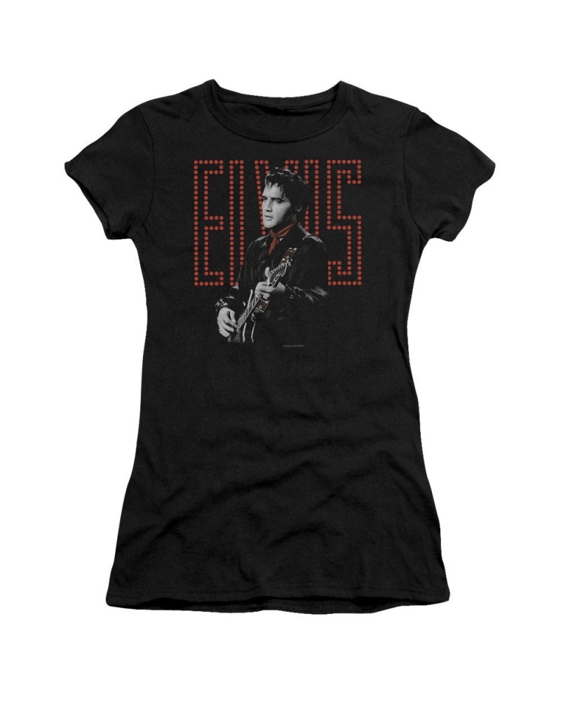 Elvis Presley Juniors Shirt | RED GUITARMAN Juniors T Shirt $8.82 Shirts