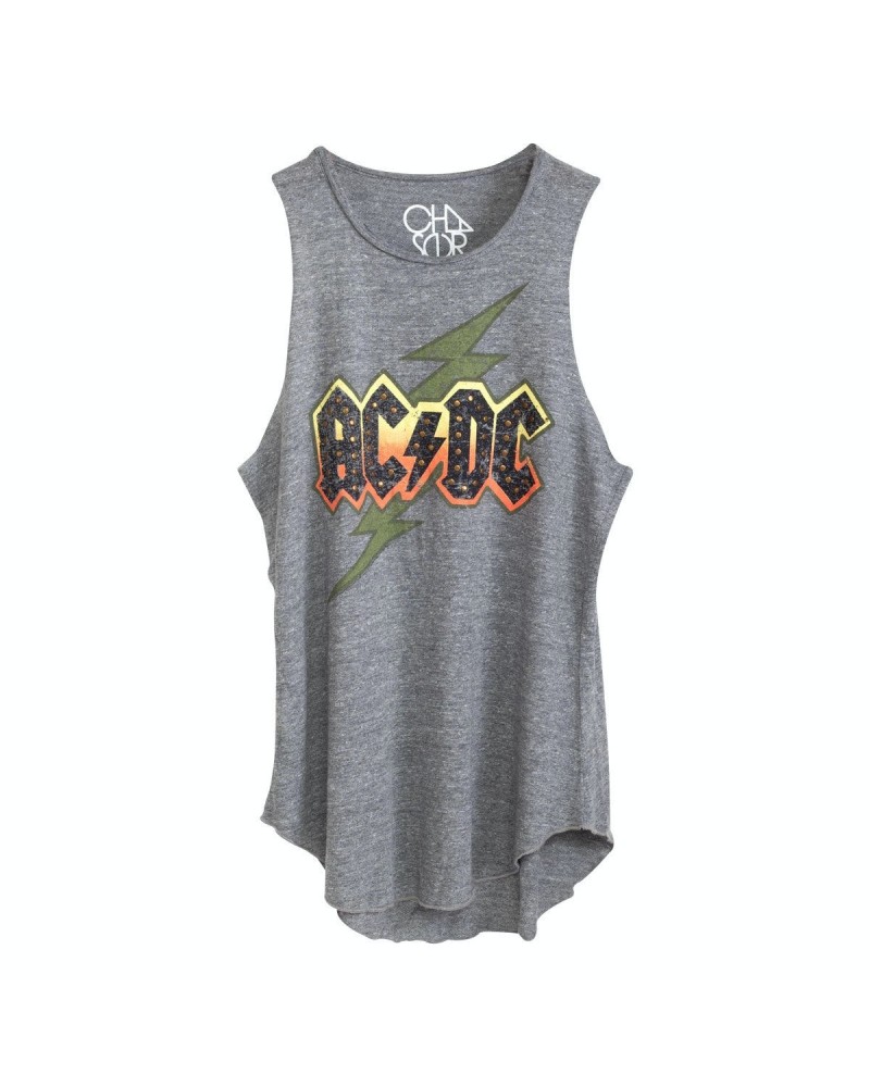 AC/DC Bedazzled Lightning Bolt Logo Tank $1.85 Shirts