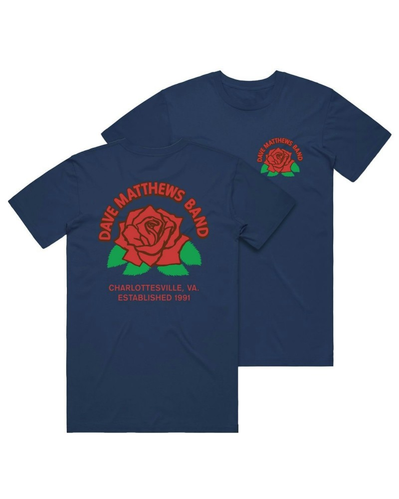 Dave Matthews Band Rose Tee - Navy $13.80 Shirts