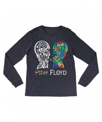 Pink Floyd Long Sleeve Shirt | Division Bell Colorful Tribal Design Distressed Shirt $14.98 Shirts