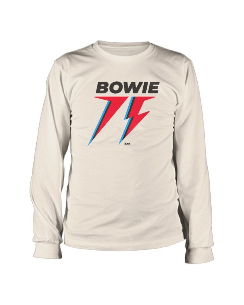 David Bowie 75 Logo Long Sleeve Shirt Cream $9.80 Shirts