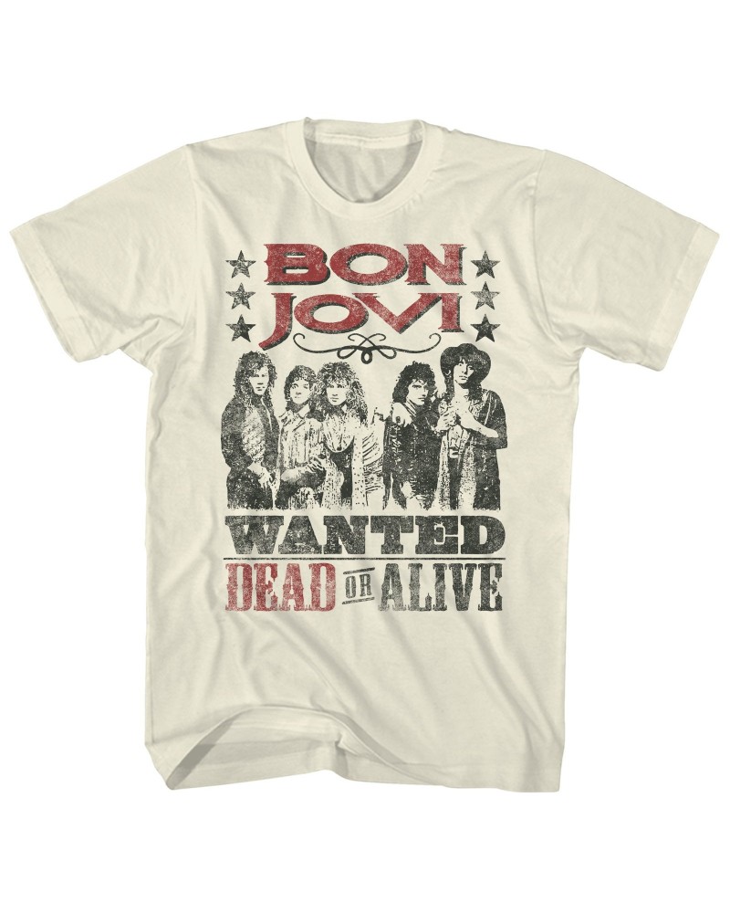 Bon Jovi T-Shirt | Wanted Dead or Alive Poster Shirt $10.38 Shirts