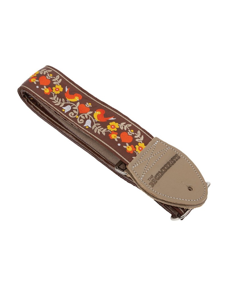 The Decemberists SOULDIER LOVEBIRDS GUITAR STRAP - BROWN $20.28 Instruments